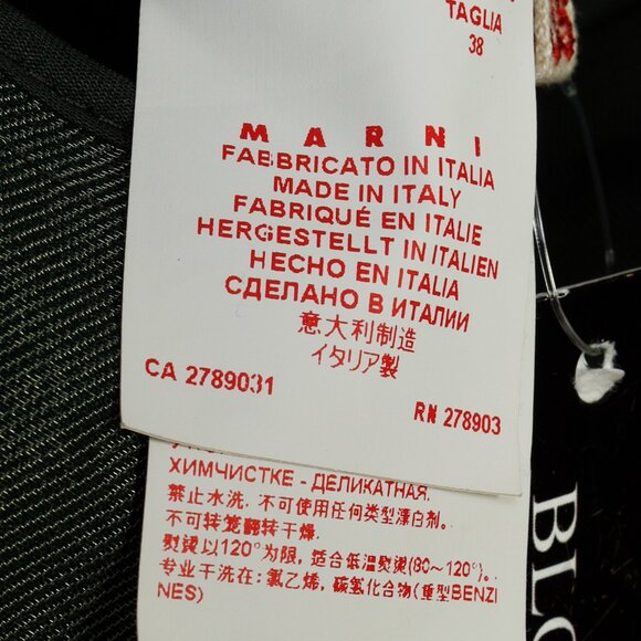 Marni Deep Green Metal Fibre Retro Swing Coat - Picture 9 of 11